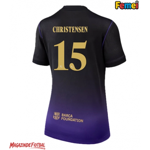 Barcelona Andreas Christensen #15 Tricou Fotbal Replică 2026-27 Femei Deplasare Barcelona Andreas Christensen #15 Tricou Fotbal Replică 2026-27 Femei Deplasare